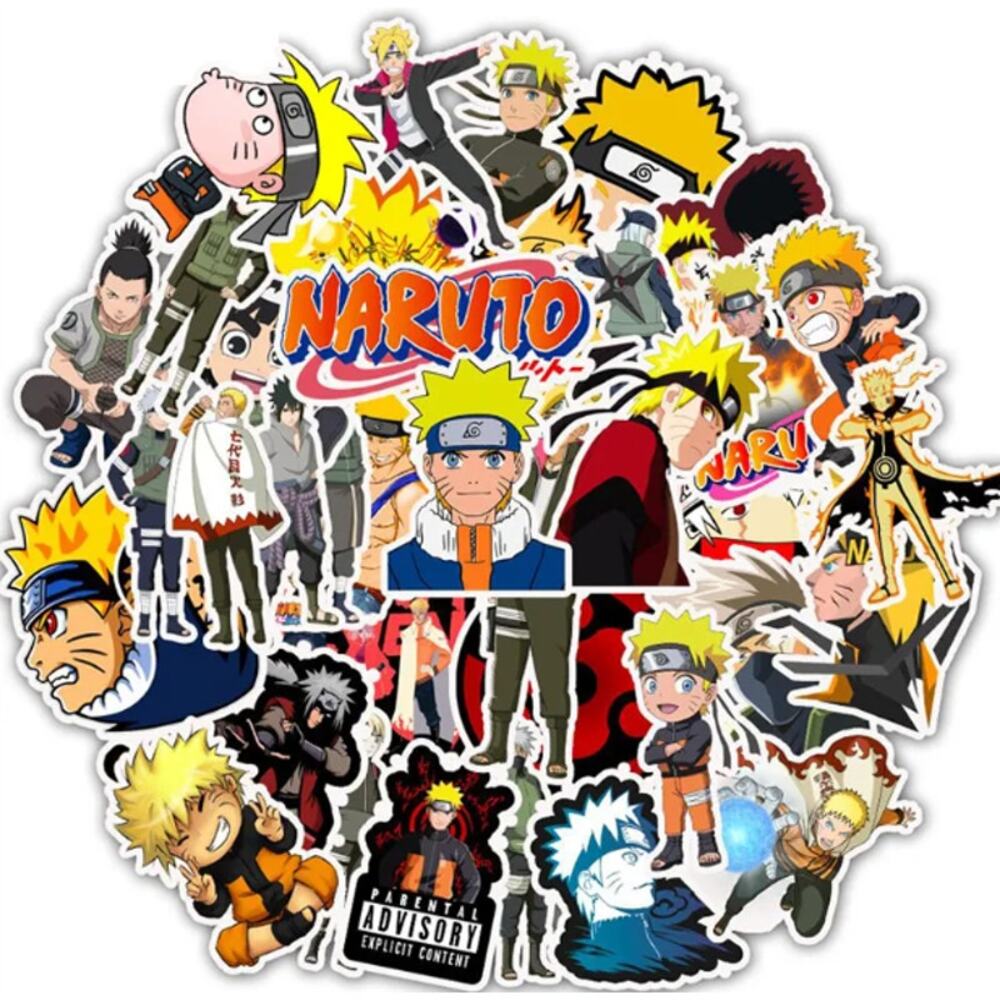 Naruto Stickers 20pc Anime Decals Notebook Laptop Water Bottle